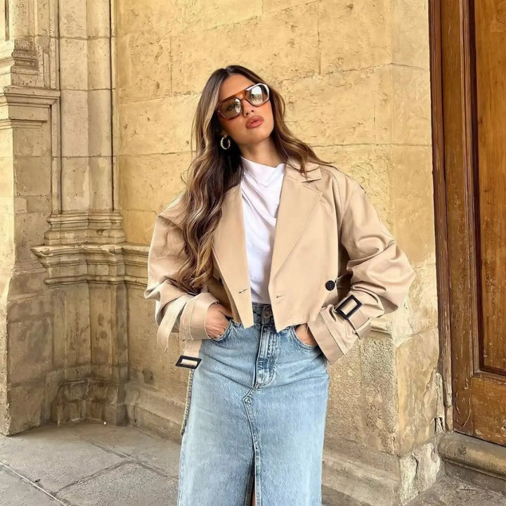 Levoire | Léger Court Élégant Trench-Coat