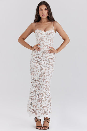 Levoire | Robe Corselet Maxi Blanche Sans Manches