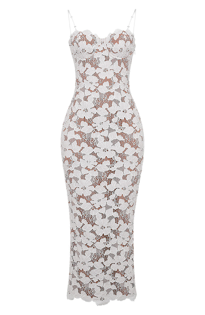 Levoire | Robe Corselet Maxi Blanche Sans Manches
