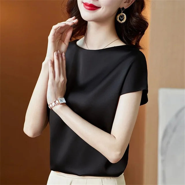 Levoire | Chemise En Soie D'Été Noir