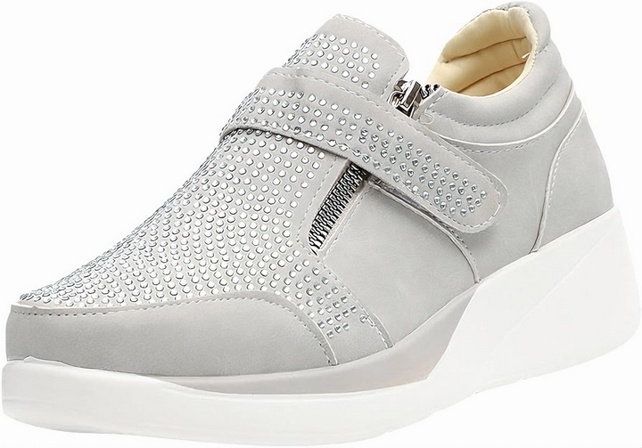 Levoire | Bottes À Talon Zippées Confortables Gris