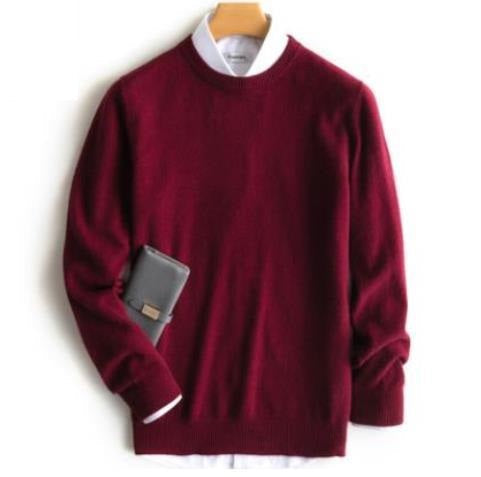 Levoire | Pull En Maille Chaud Pour Hommes Rot - décolleté en V