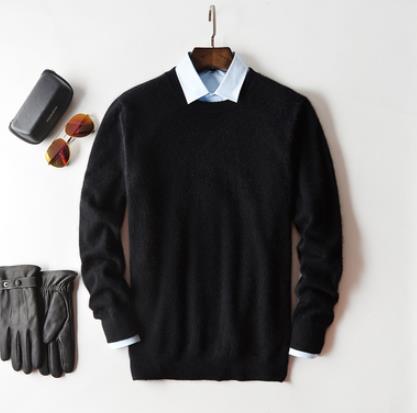 Levoire | Pull En Maille Chaud Pour Hommes Noir - Décolleté en V