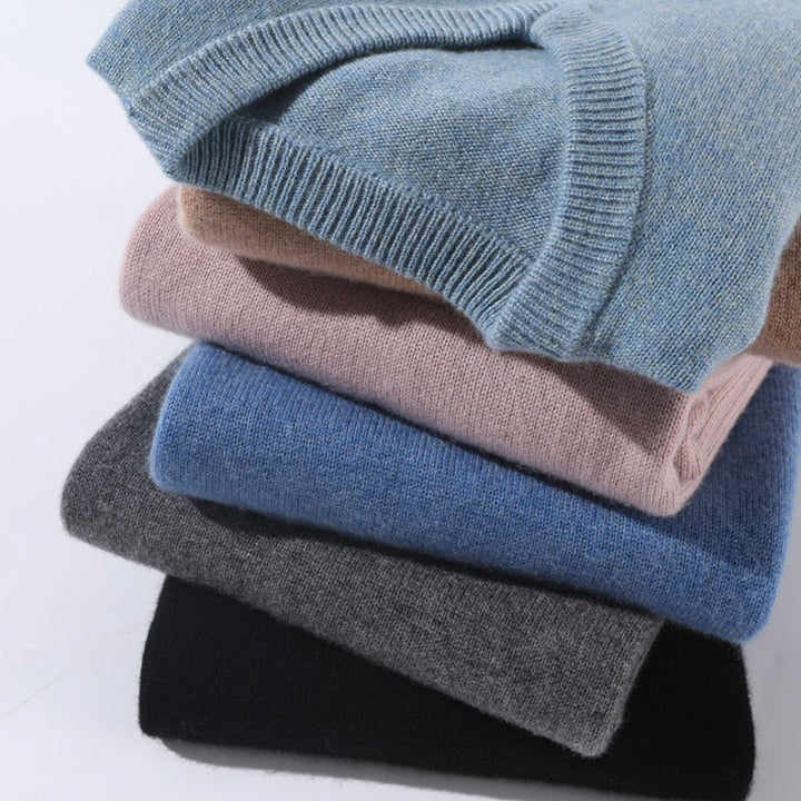 Levoire | Pull En Maille Chaud Pour Hommes Bleu clair - Col rond