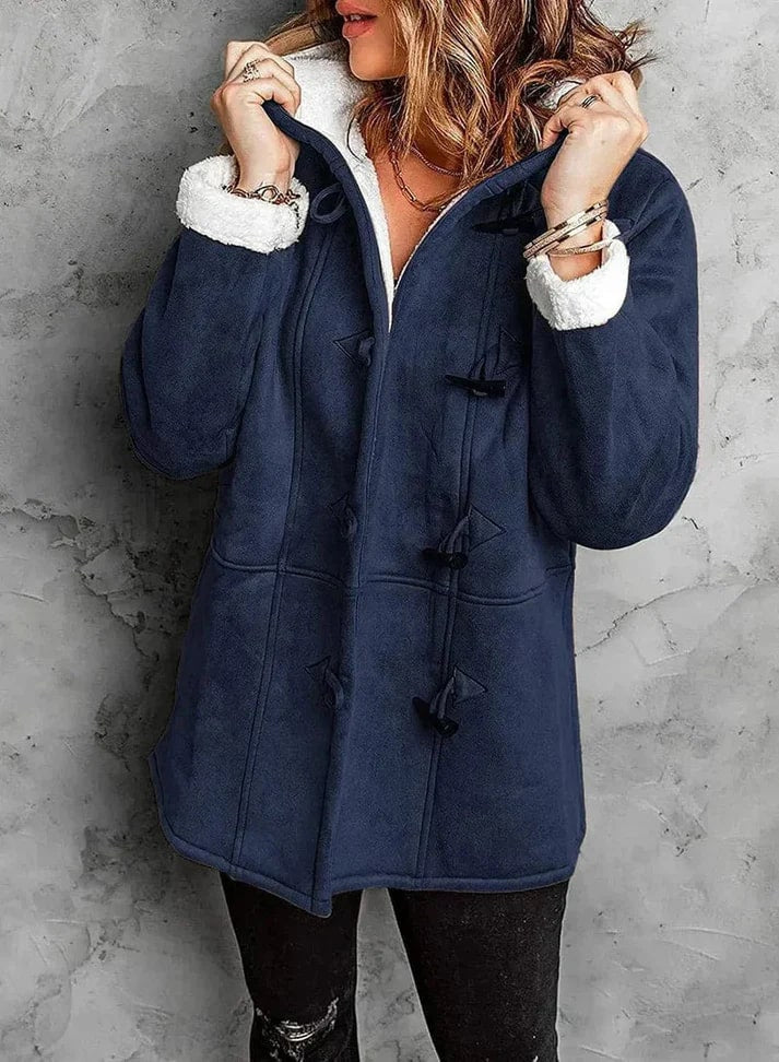 Levoire | Manteau Plus Chaud Avec Capuche Bleu