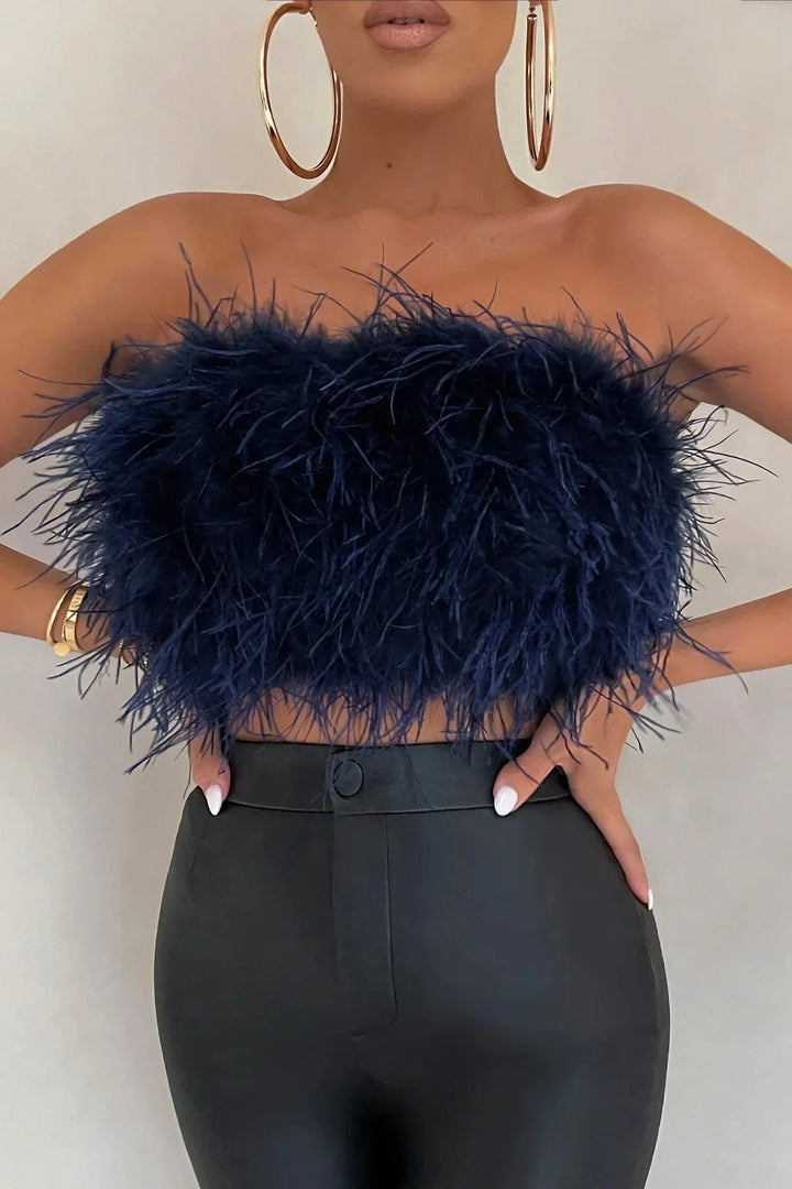 Levoire | Top En Fête Top De Fête Élégant Est Une Tendance Élevée Cette Année Bleu marine