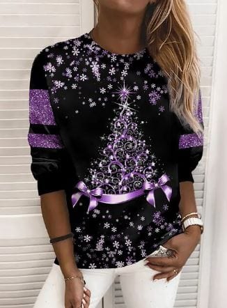 Levoire | Sweatshirt Brillant À Manches Longues Vêtements Pour Femmes Lilas