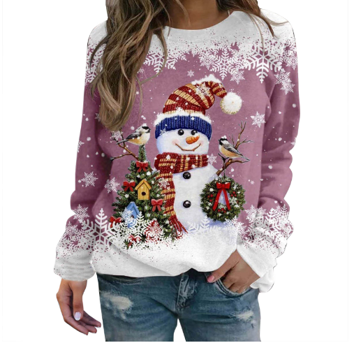 Levoire | Pull Comfortable Loose Fit Fun Sweatshirts Pulls Pour Femmes Rosa
