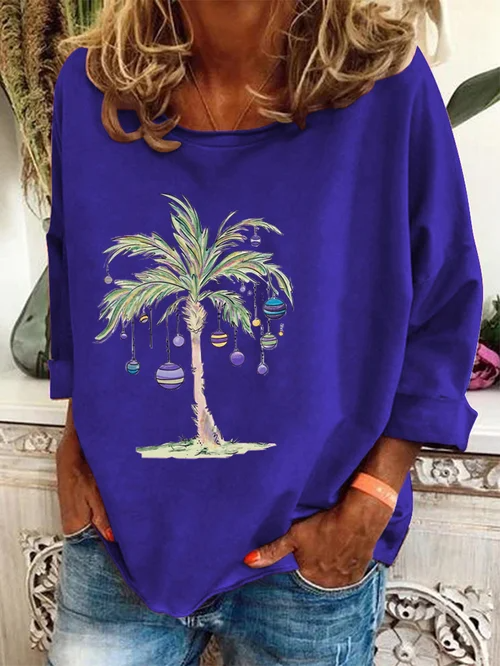 Levoire | Pull Palm Cool Fit Chemises Manches Longues Chemises Femmes Bleu