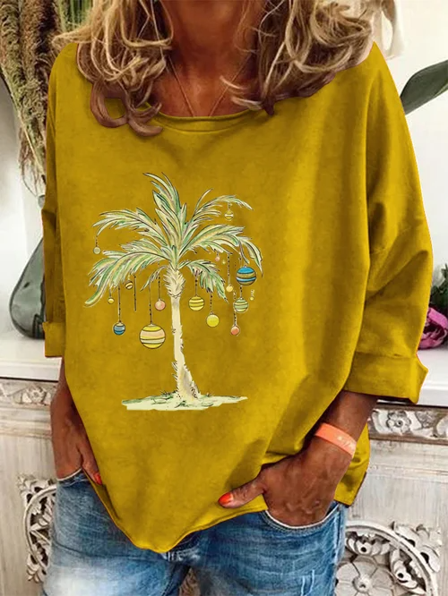 Levoire | Pull Palm Cool Fit Chemises Manches Longues Chemises Femmes Jaune