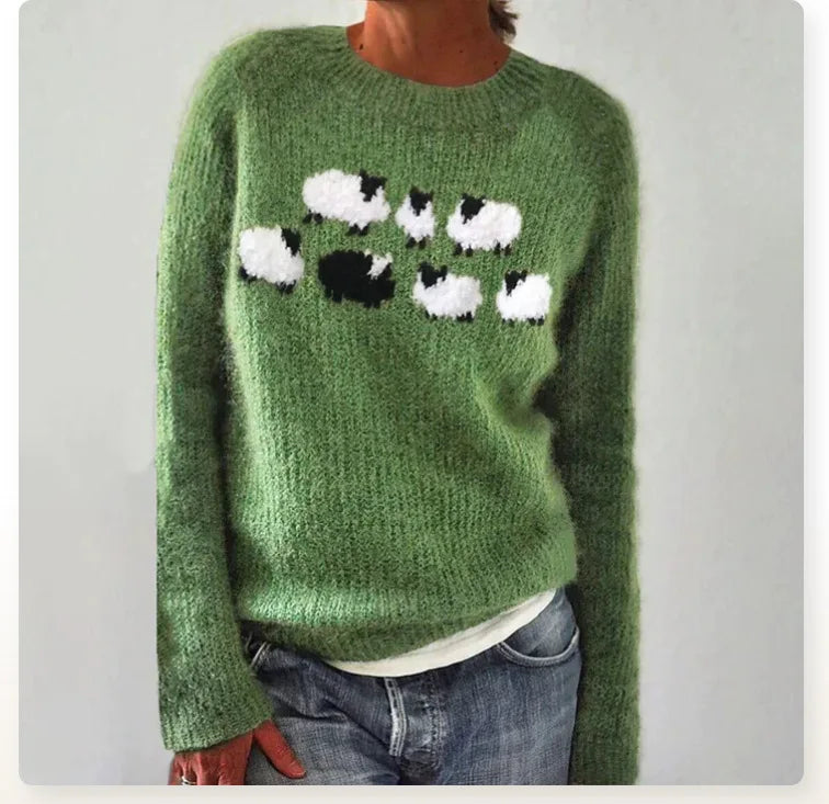 Levoire | Pull Rétro Confortable Vert