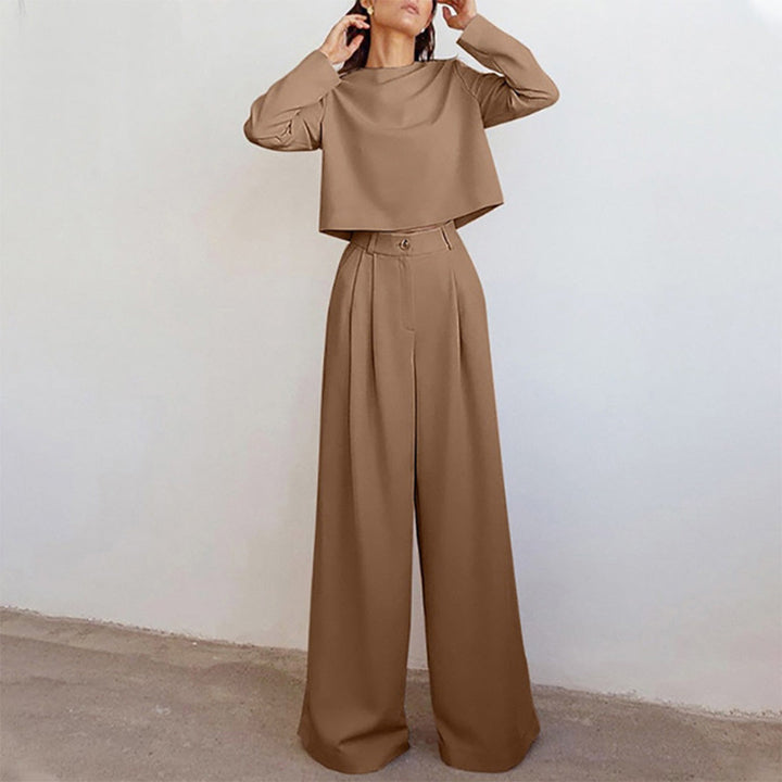 Levoire | Haut Manches Longues Encolure Ronde Pantalon Large