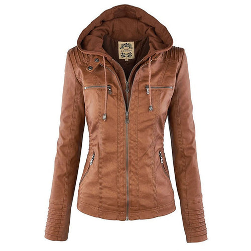 Levoire | Veste En Simili Cuir Avec Capuche