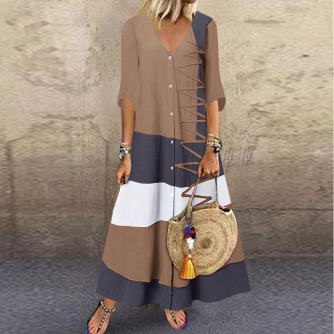 Levoire | Isa Dress, Avec Une Coupe Féminine Kaki