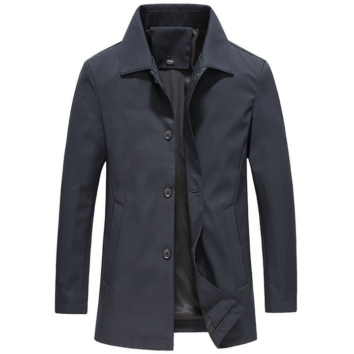 Levoire | Manteau Trench Élégant Pour Hommes Avec Des Boutons Bleu marine