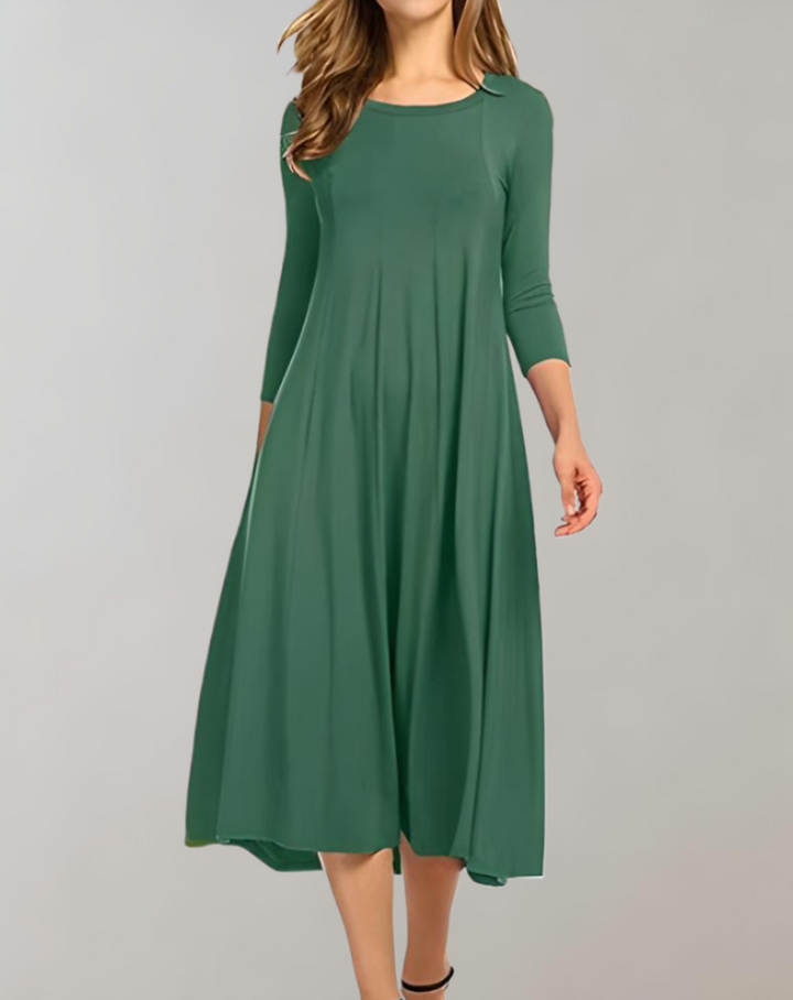 Levoire | Robe D'Été Swing Sans Bretelles Robe Ample Plissée Bleu foncé