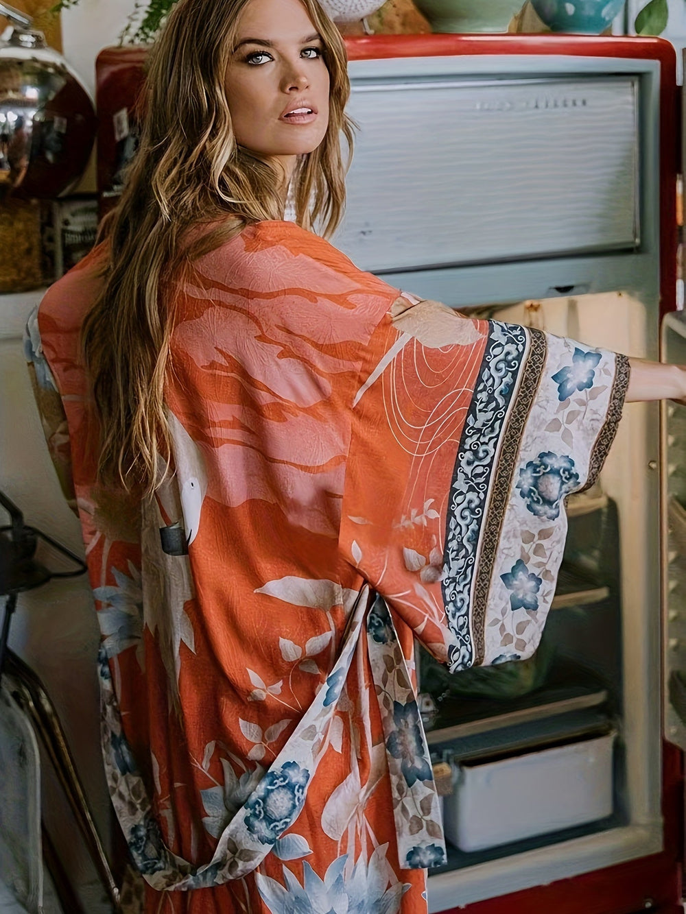 Levoire | Robe De Plage Boho À Devant Ouvert