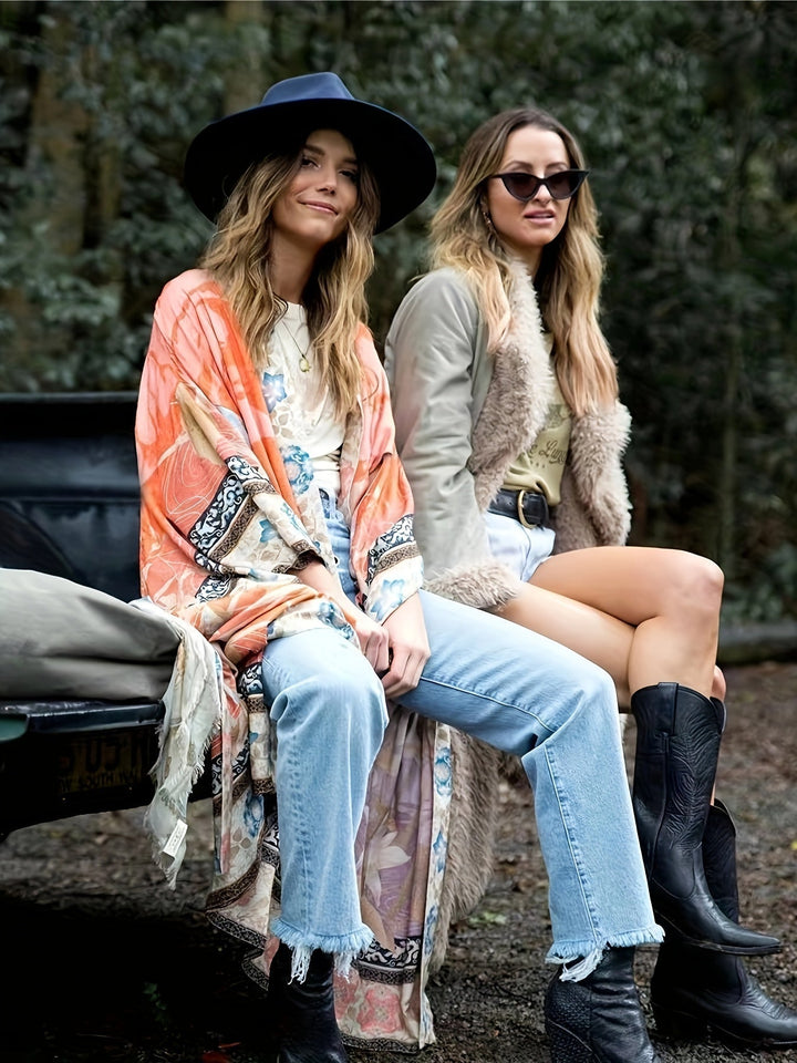 Levoire | Robe De Plage Boho À Devant Ouvert