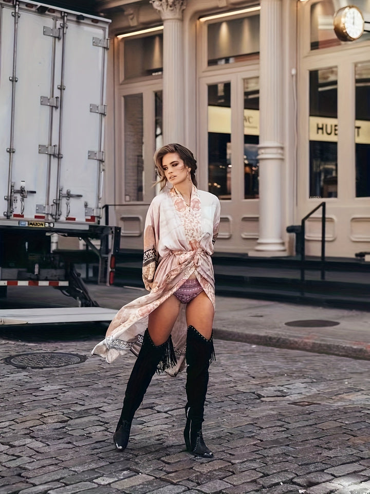 Levoire | Robe De Plage Boho À Devant Ouvert