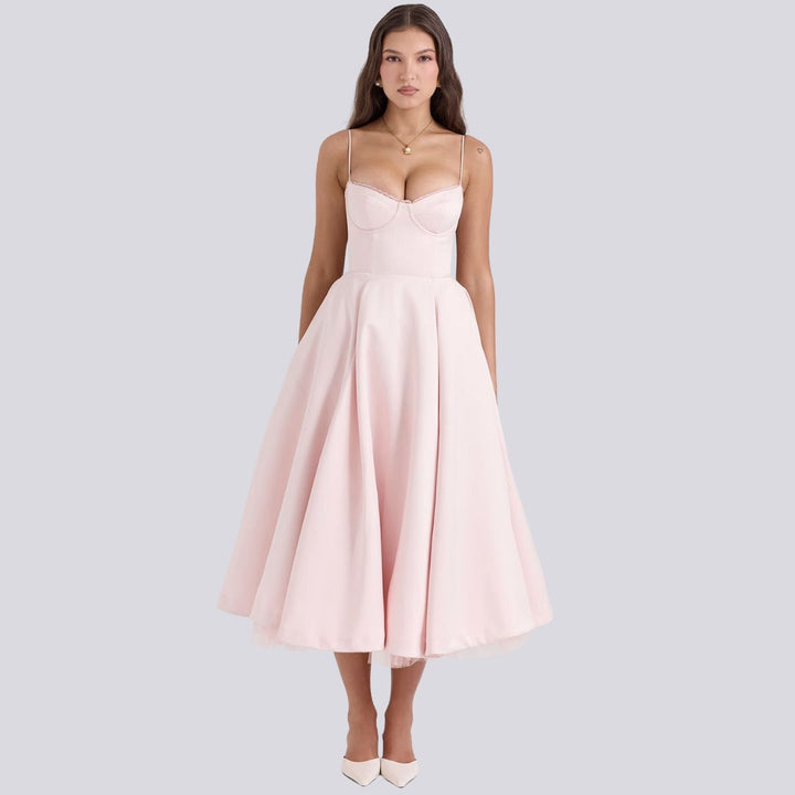 Levoire | Robe Maxi Élégante Rosa