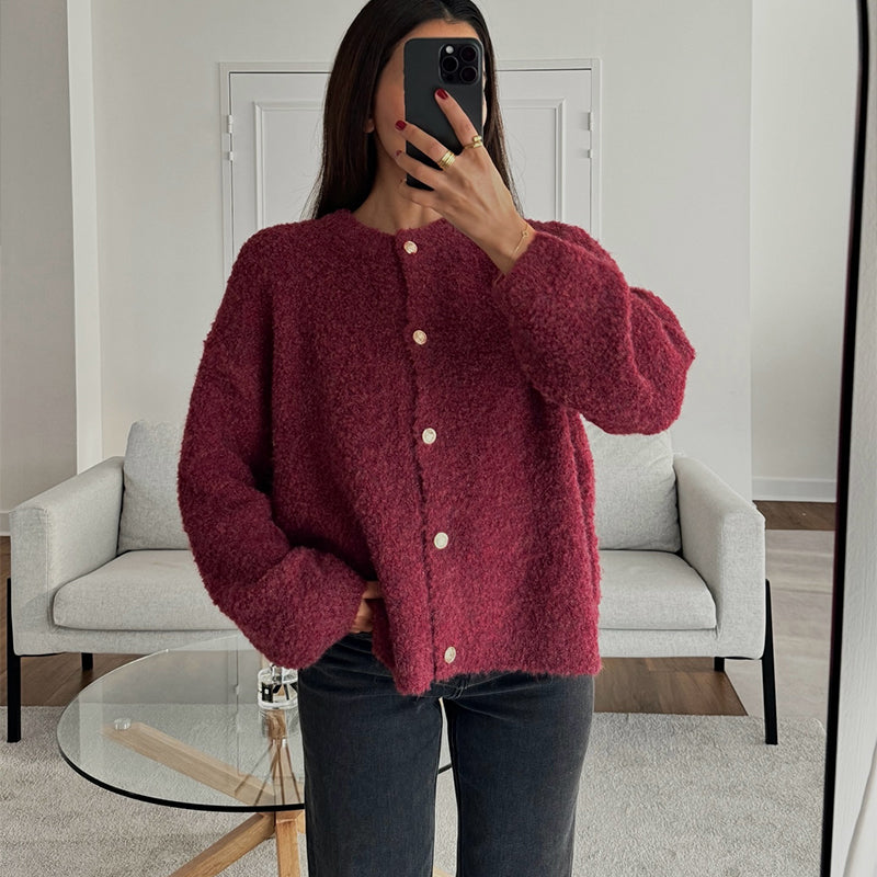 Levoire | Style Élégant Veste En Tricot Confortable Rot