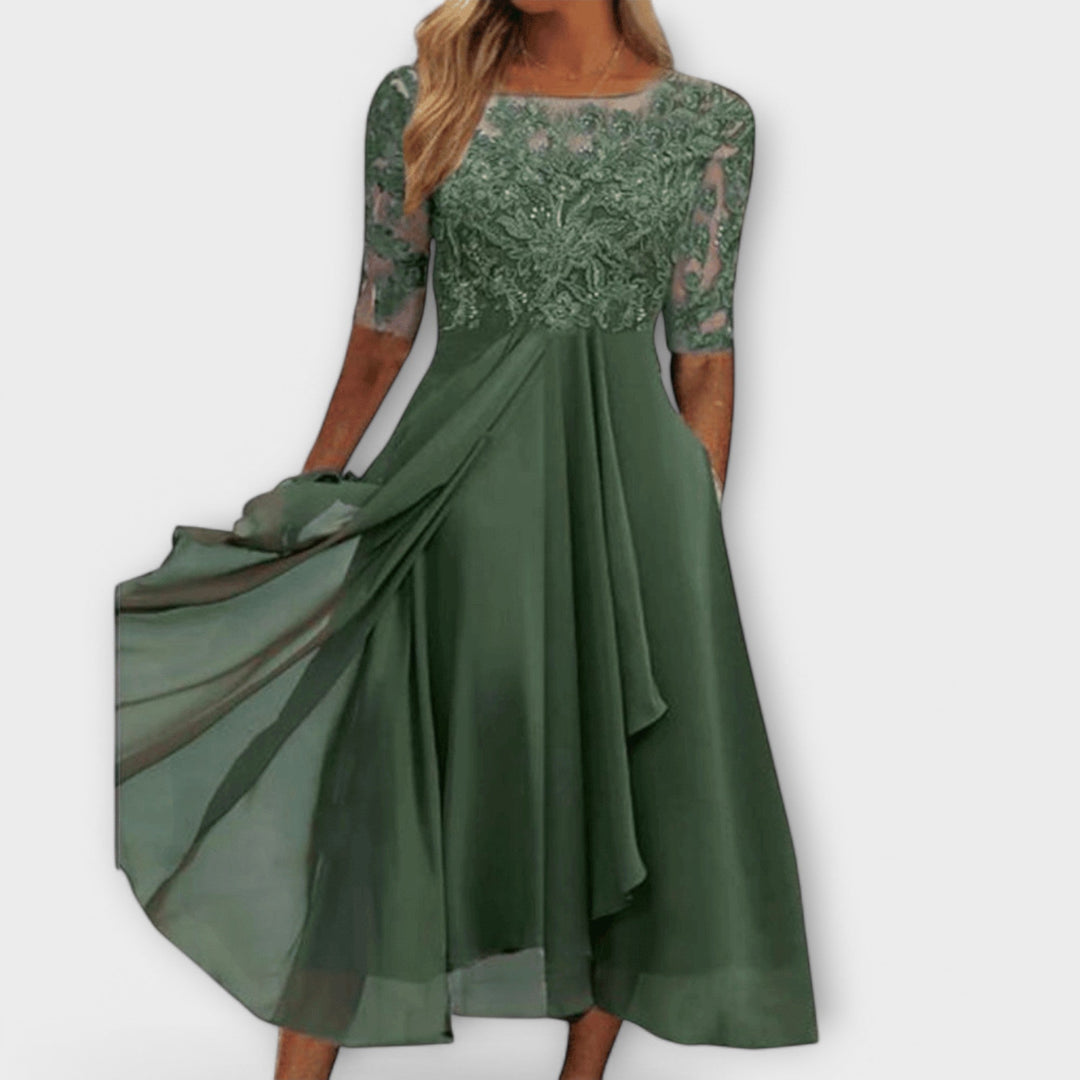 Levoire | Robe Pour Invités De Mariage Vert