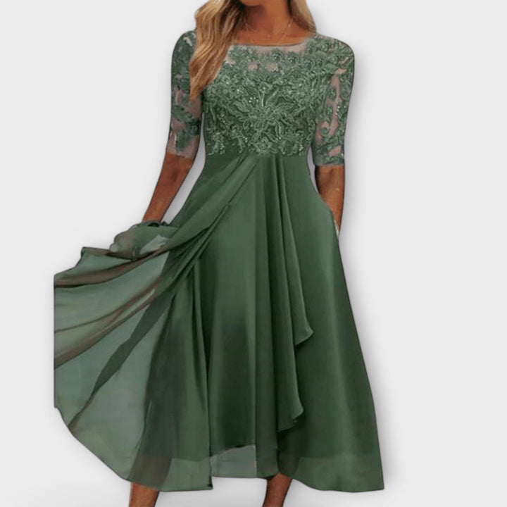 Levoire | Robe Pour Invités De Mariage Vert