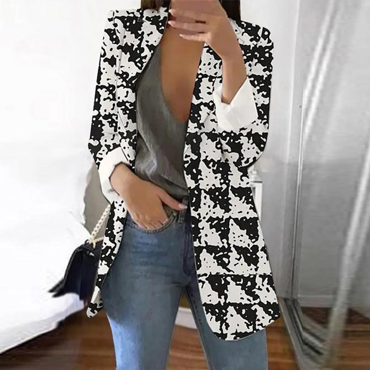 Levoire | Veste Pour Femmes À Manches Longues Noir-blanc