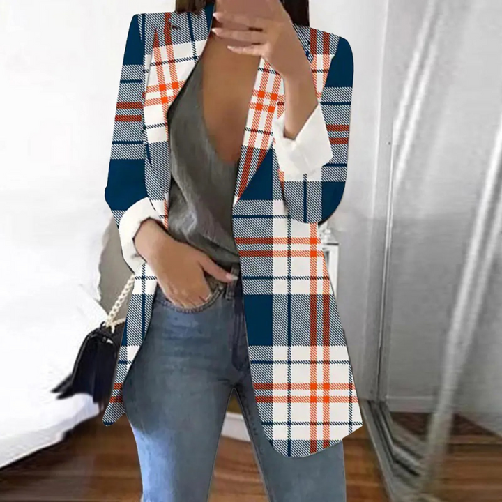 Levoire | Veste Pour Femmes À Manches Longues Orange-bleu