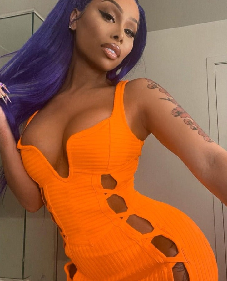 Levoire | Robes Maxi En U Orange