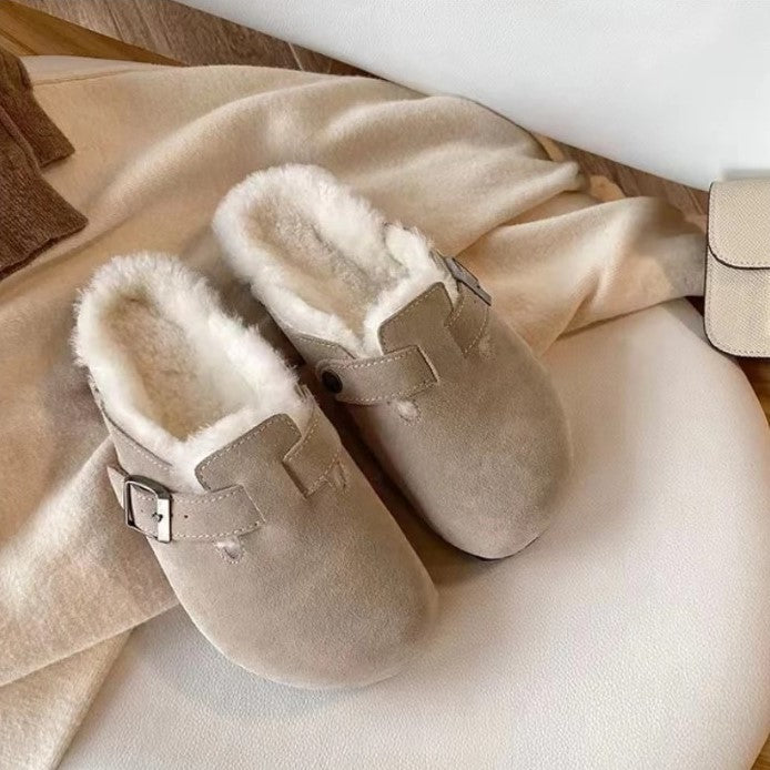 Levoire | Chaussons En Daim Unisex Tabac (tissu non tissé)