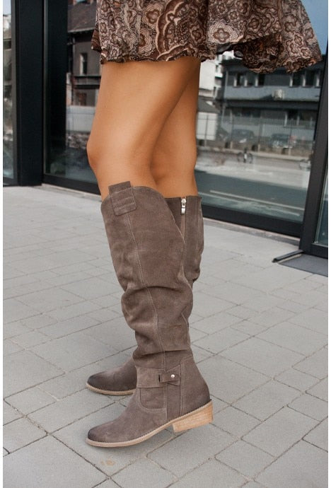 Levoire | Fermeture Éclair Plat Bottes Longues Bottes Pour Femmes