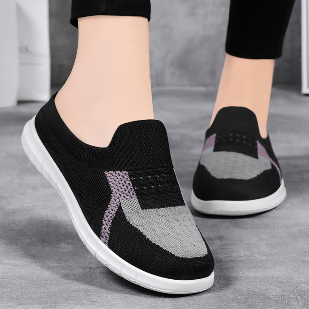 Levoire | Entraînement Tricot Réseau Chaussures Orthopédiques Pour Femmes Noir-Gris