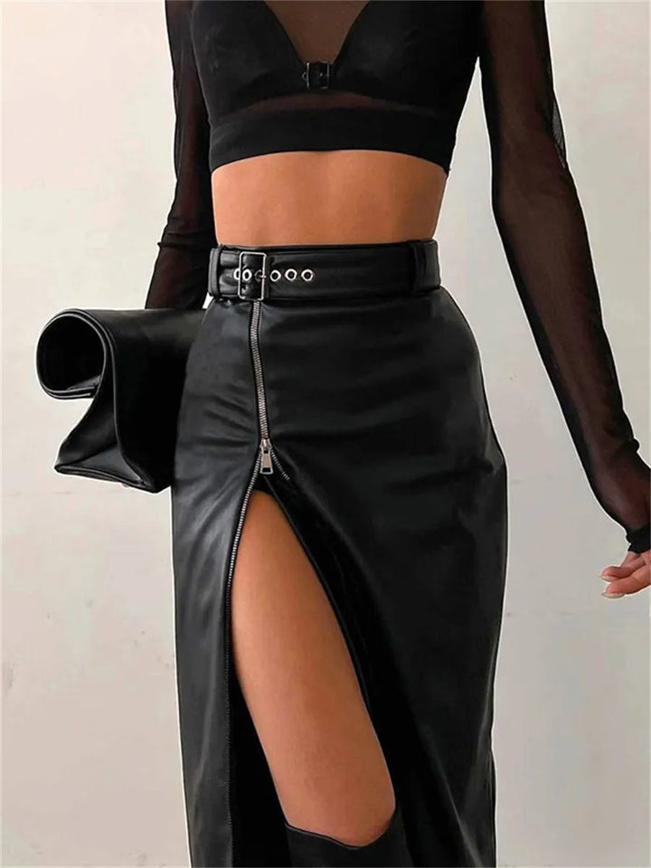 Levoire | Taille Haute Fermeture Éclair Chemise En Cuir