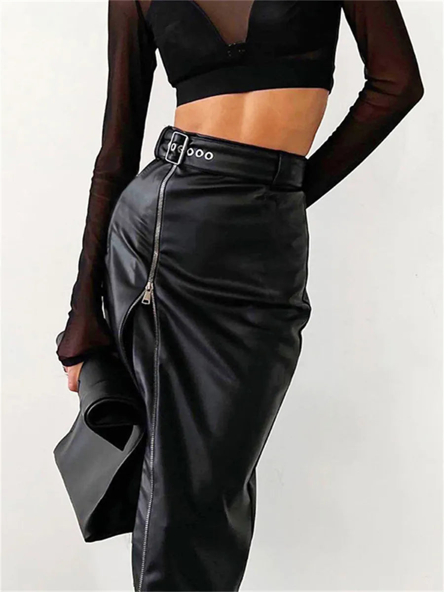 Levoire | Taille Haute Fermeture Éclair Chemise En Cuir