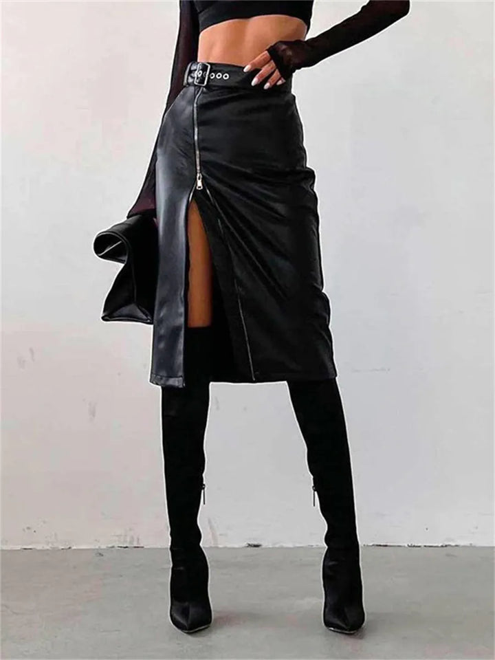 Levoire | Taille Haute Fermeture Éclair Chemise En Cuir
