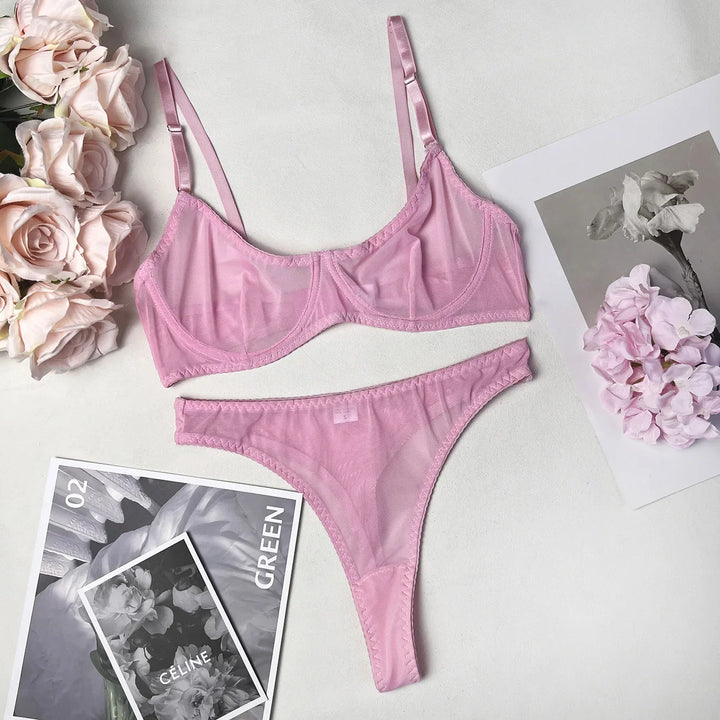 Levoire | Lingerie Entièrement Transparente Rose clair