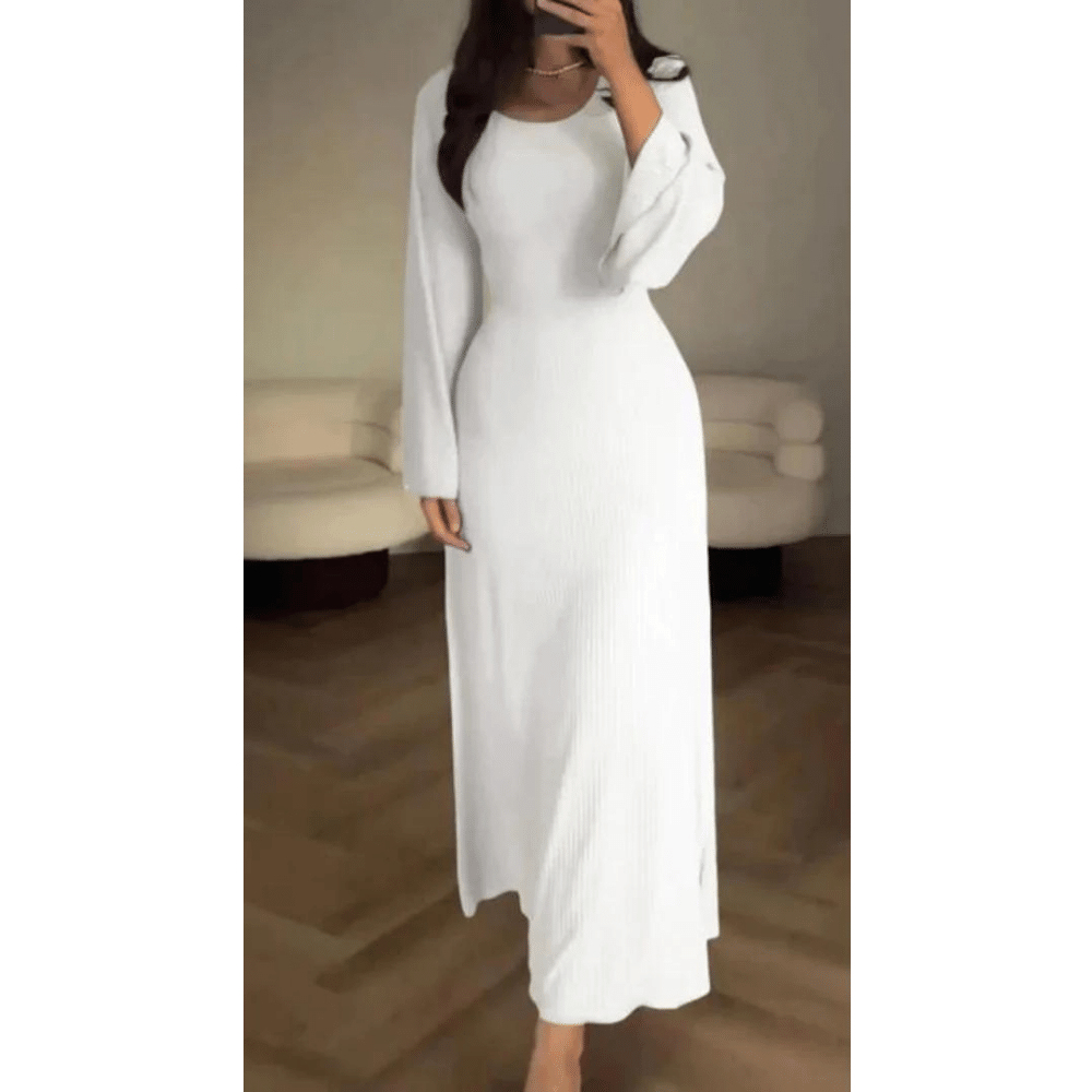Levoire | Élégant Maxi Robe Intemporelle Classe & Confort Extrême Blanc