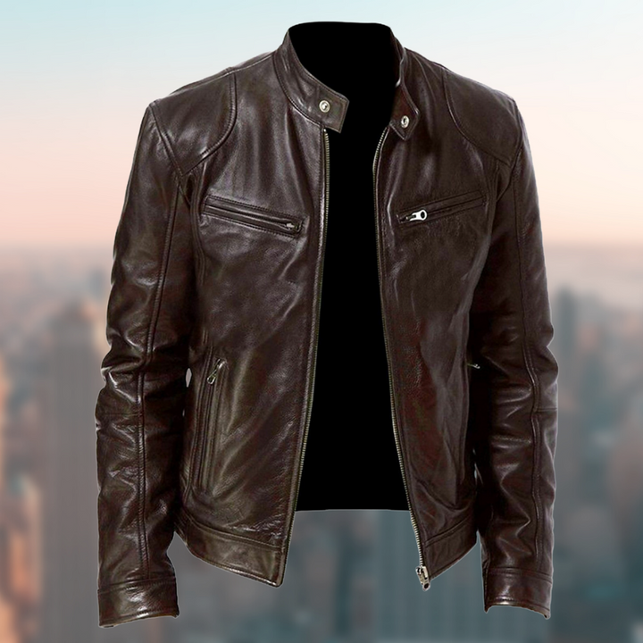 Levoire | Anorak En Cuir Élégant Et Unique Châtaigne