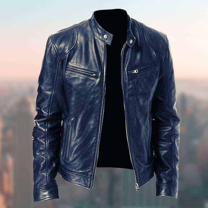 Levoire | Manteaux En Cuir Pour Hommes Bleu