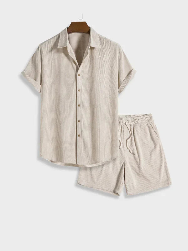 Levoire | Ensemble D'Été Avec Boutons Beige
