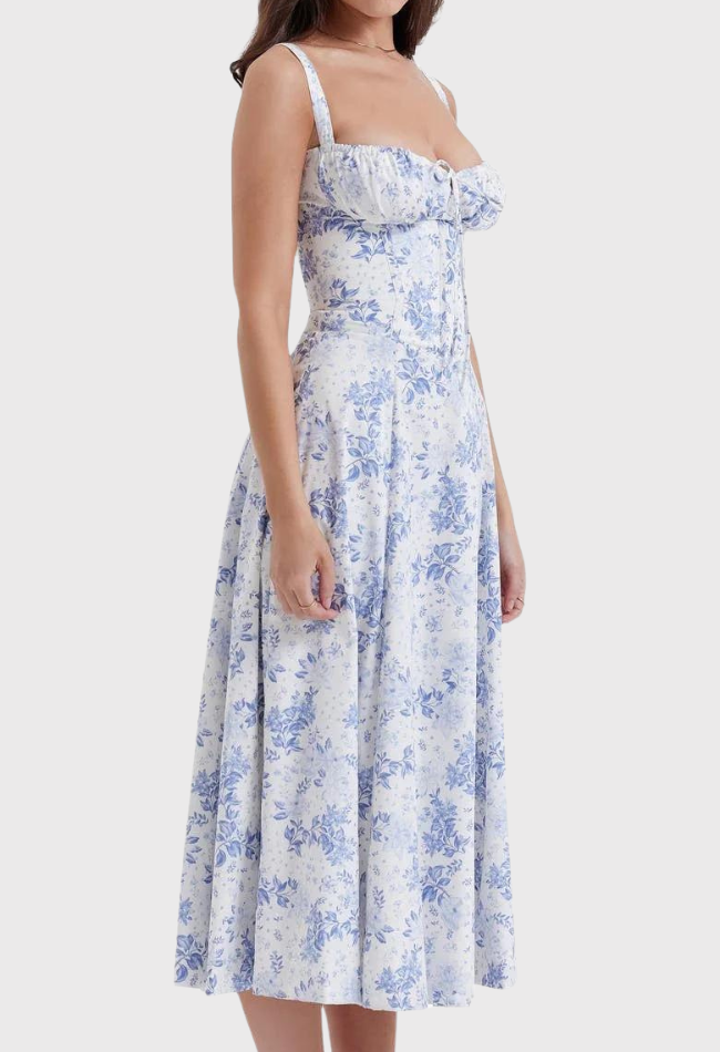 Levoire | Sans Manches Fente Midi Robe Robe D'Été