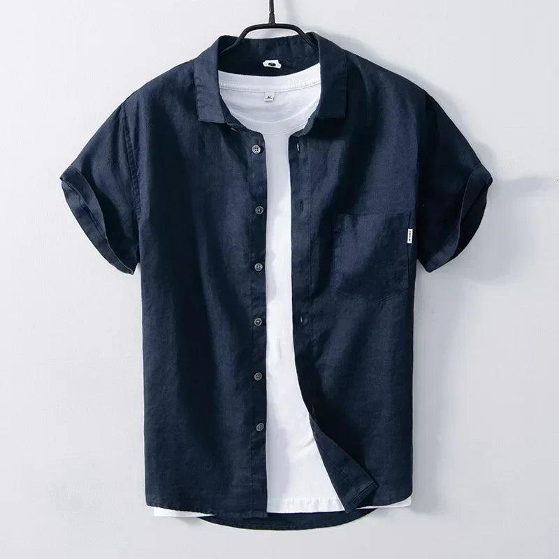 Levoire | Chemise En Lin Style Decontracte Respirant Et Confortable Hommes