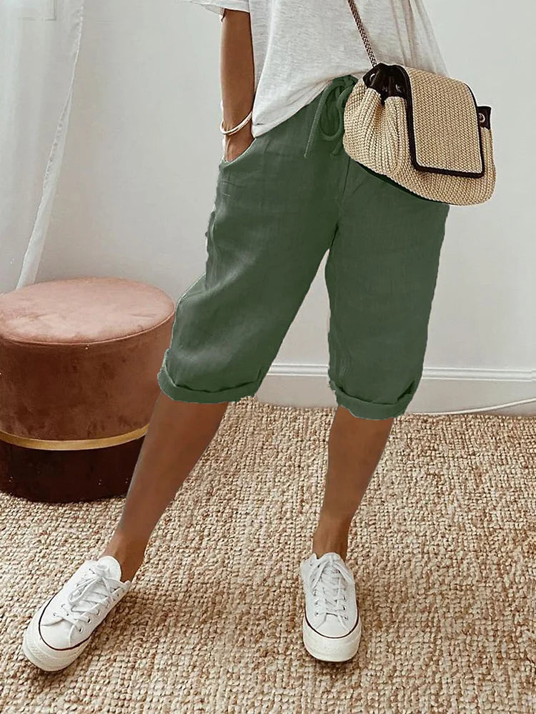 Levoire | Pantalon en coton pour femmes Vert