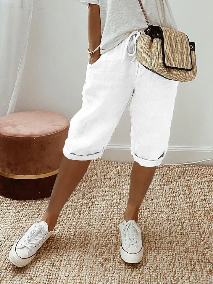 Levoire | Cordon de serrage en pantalons pour femmes Blanc