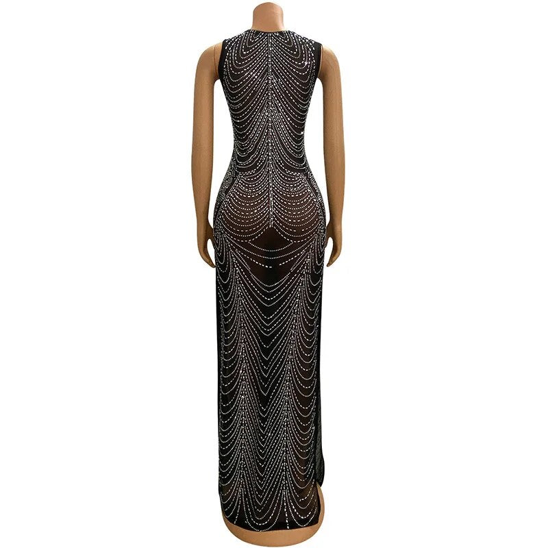 Levoire | Robe Décolletée Haut Fente Sans Manches