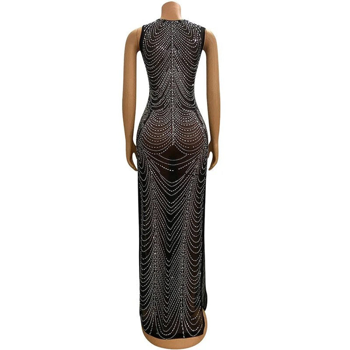 Levoire | Robe Décolletée Haut Fente Sans Manches