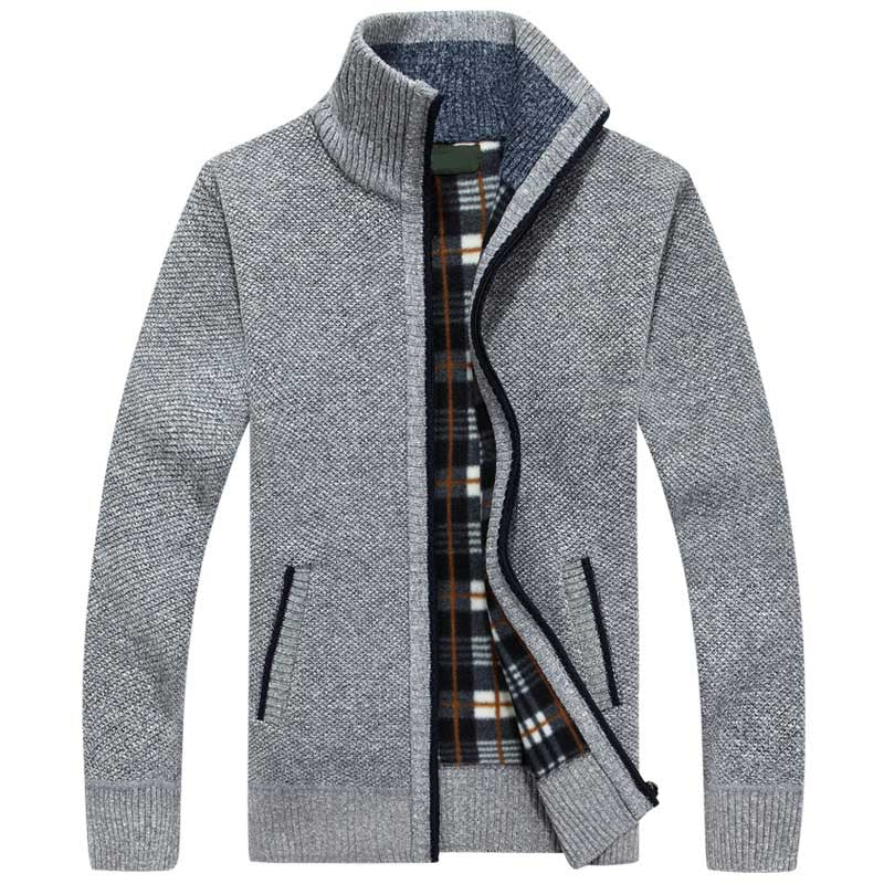 Levoire | Veste En Tricot Pour Hommes Avec Doublure En Polaire Gris clair