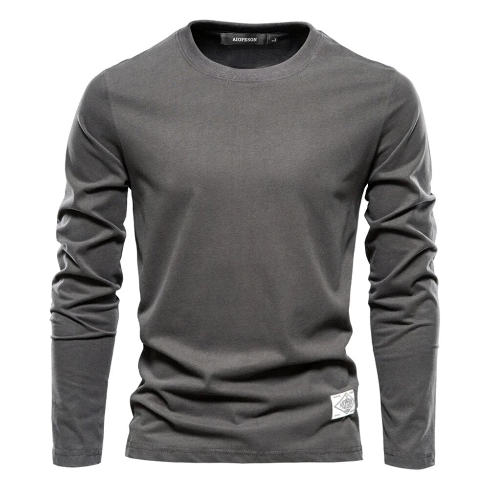 Levoire | T-Shirt À Manches Longues Classique Pour Hommes Gris foncé