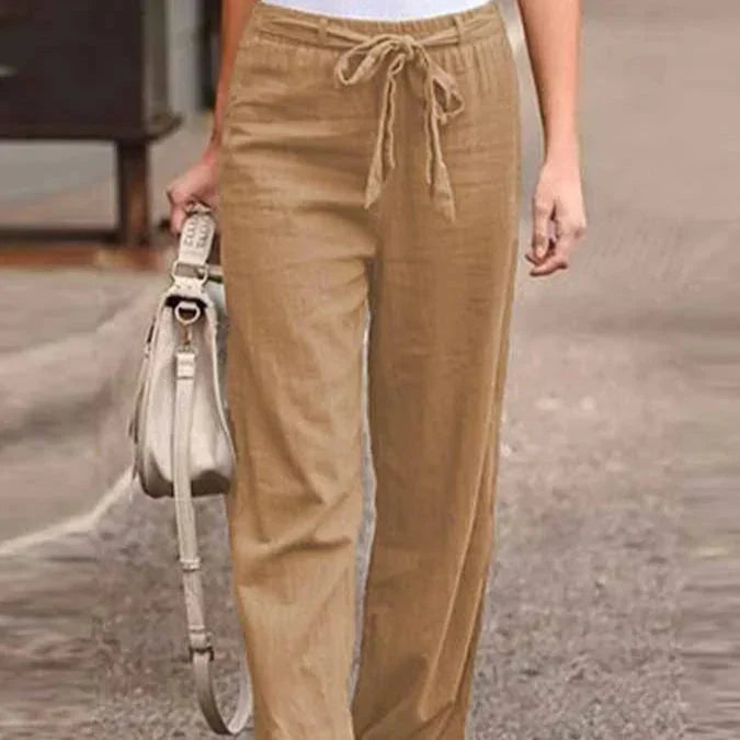 Levoire | Pantalons Légers Décontractés Avec Taille Élastique Lumière brune